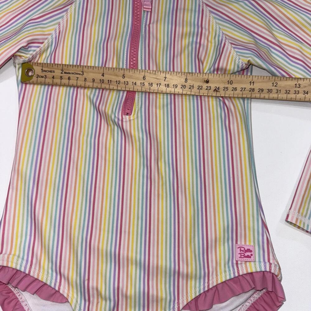 Ruffle‎ Butts Pink Striped Preppy Designer 1 Piece Bathing Suit SwimSuit Size 8 - Picture 6 of 14